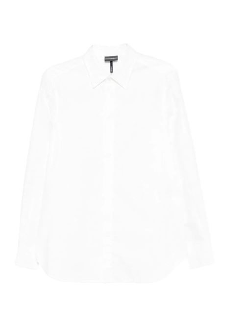 Cotton shirt with all-over jacquard logo Emporio Armani | EM003755 AF18123.f0136